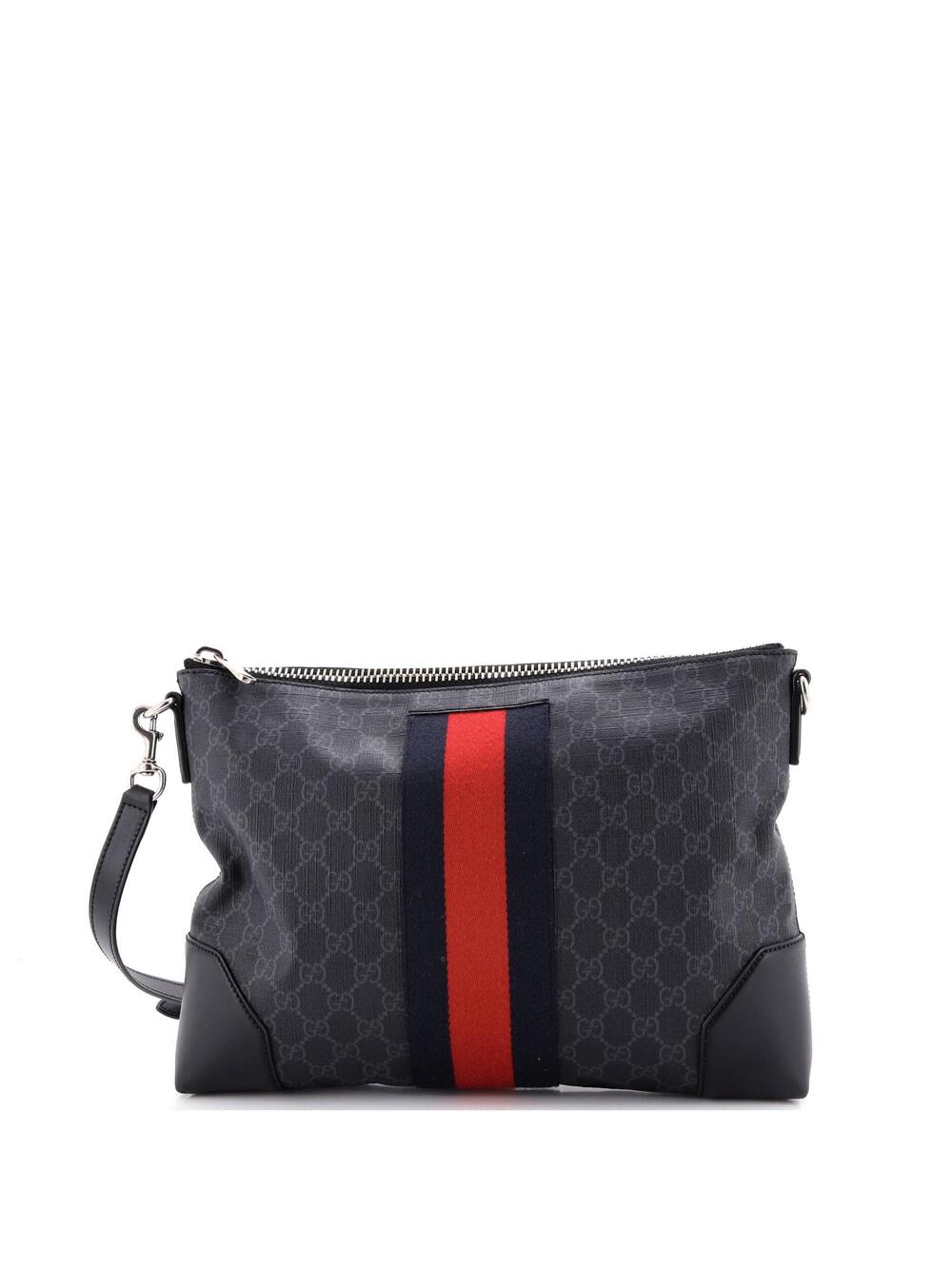 Gucci Web Zip Flat Messenger Gg Coated #331233G10B